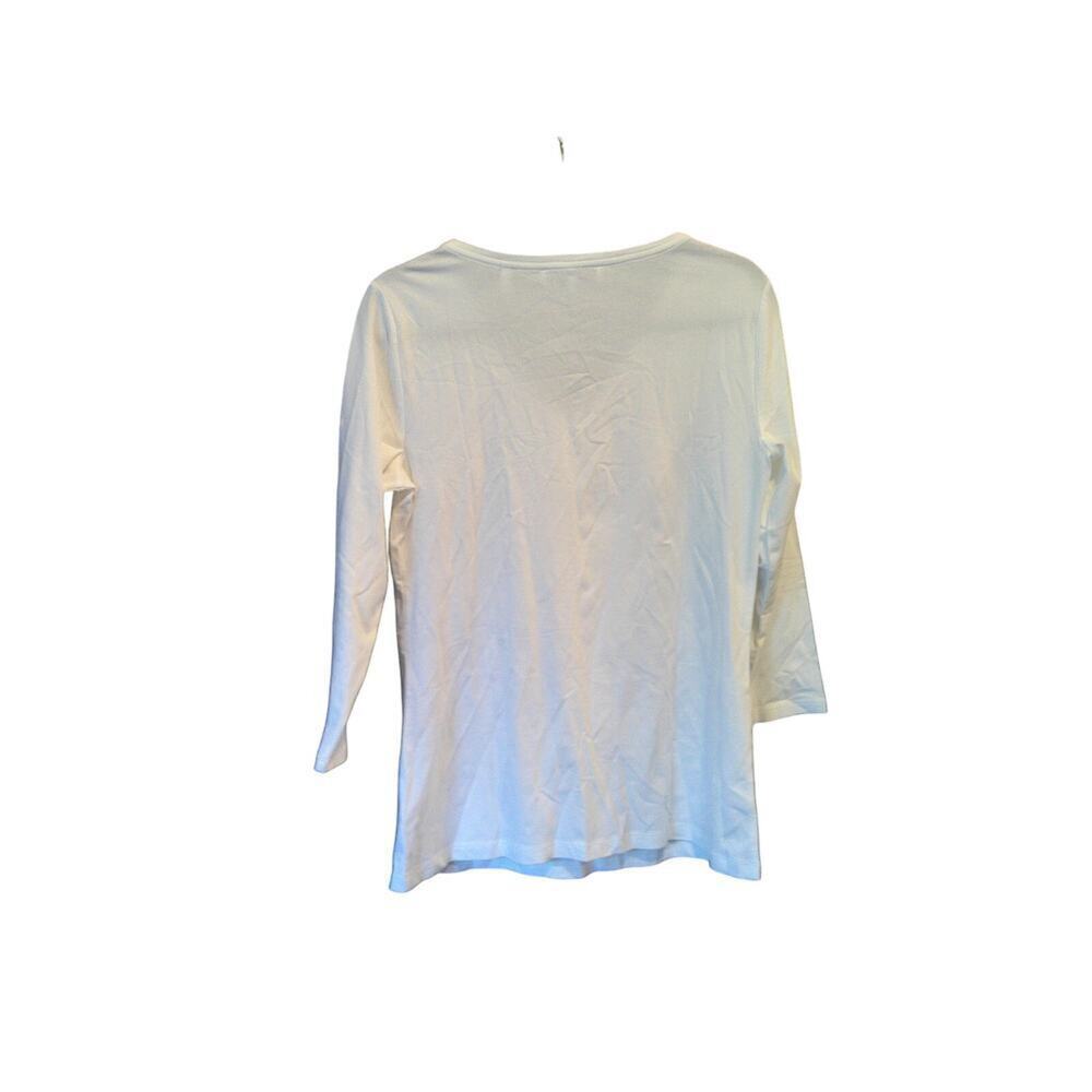 Lark & Ro Women's Three Quarter Sleeve V-Neck Blouse Size Large  - NWT - Picture 5 of 9